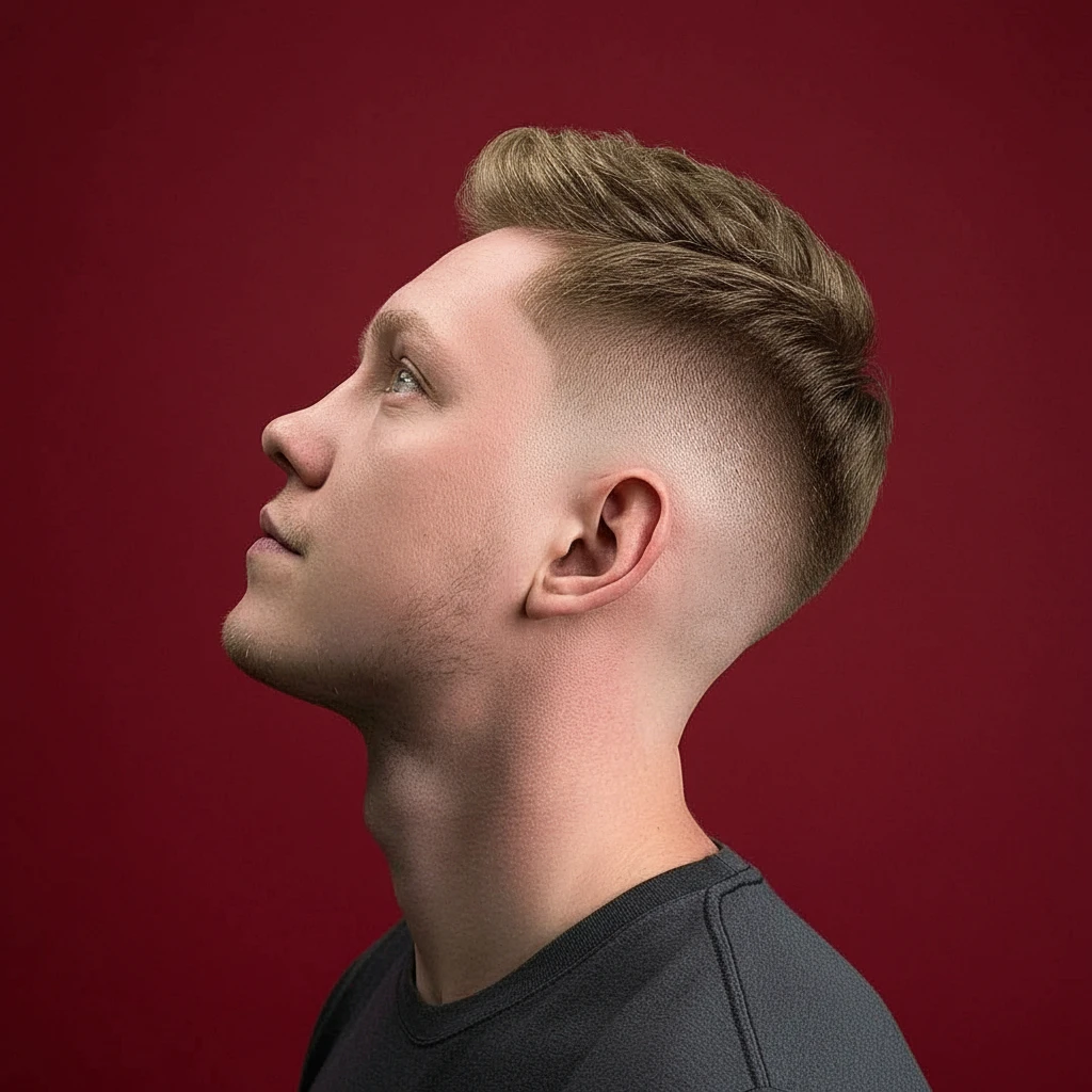Corte High Fade em Cabelo Liso com Degradê