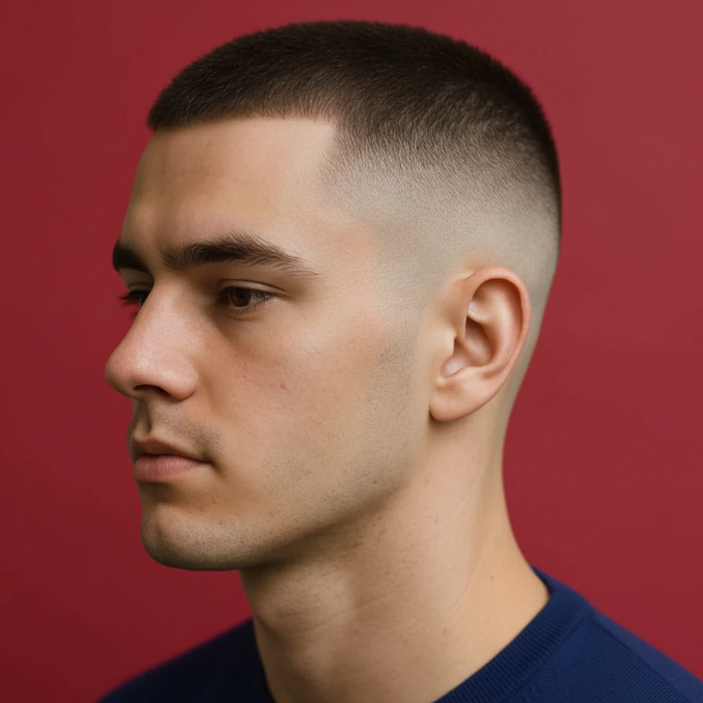 Corte High Fade em Cabelo Liso com Degradê Limpo