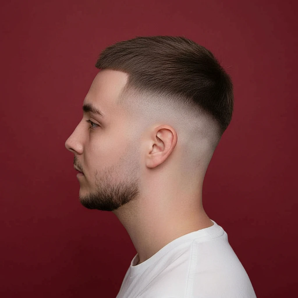 Corte High Fade em Cabelo Liso com Degradê Limpo