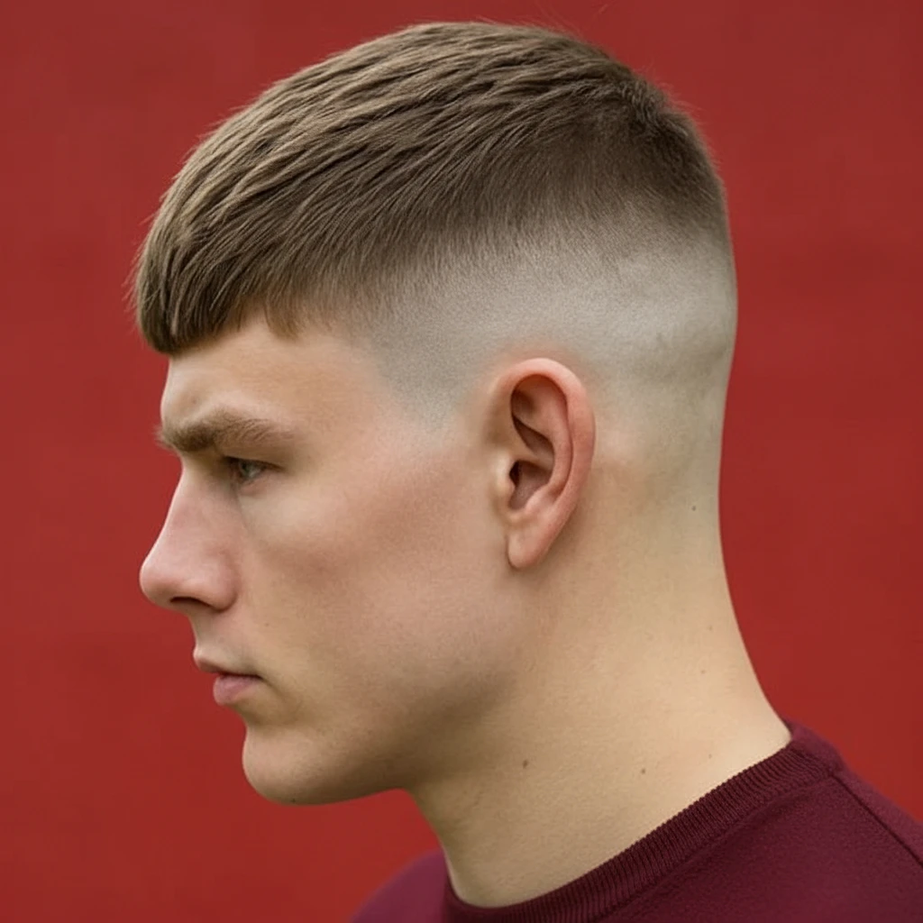 Corte High Fade em Cabelo Liso com Degradê Limpo