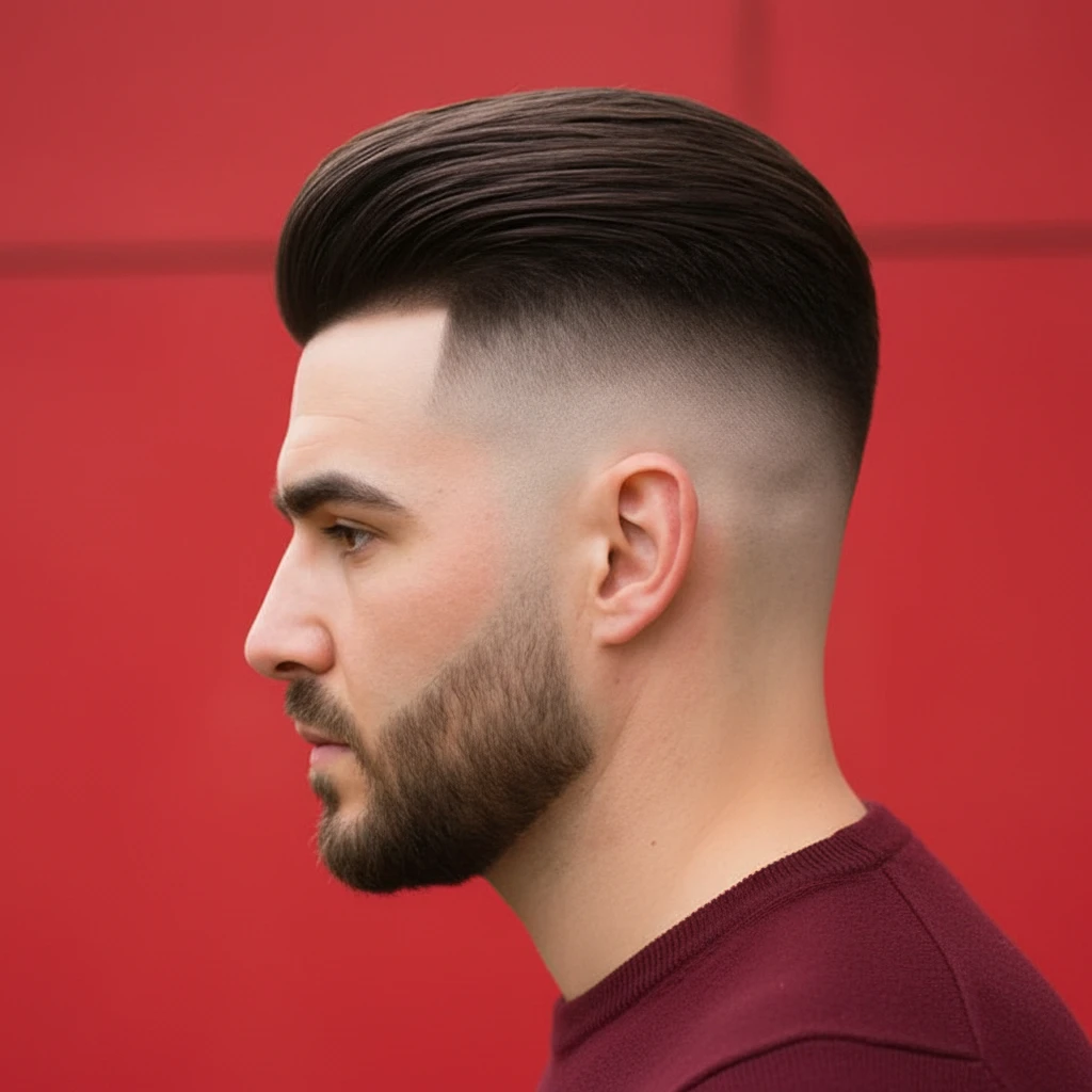 Corte High Fade em Cabelo Liso com Degradê Moderno