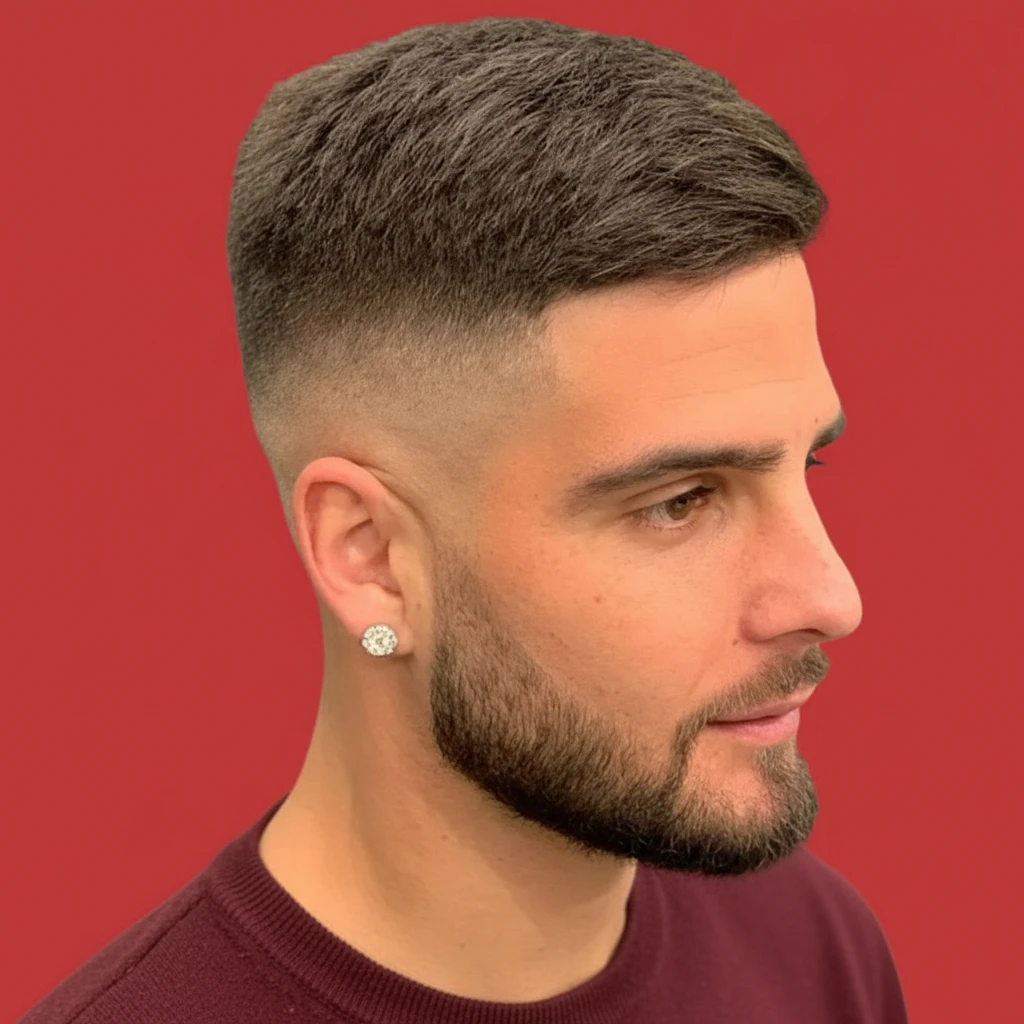 Corte de alto desvanecimiento en cabello liso con degradado