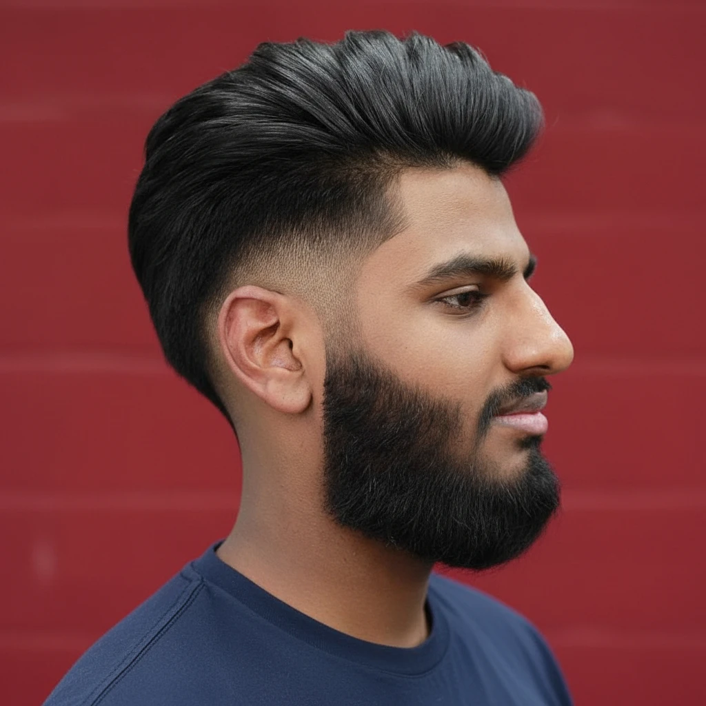 Corte de desvanecimiento bajo con degradado en cabello liso