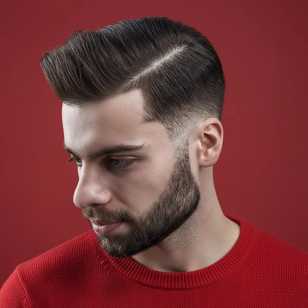 Corte de desvanecimiento bajo con degradado en cabello liso