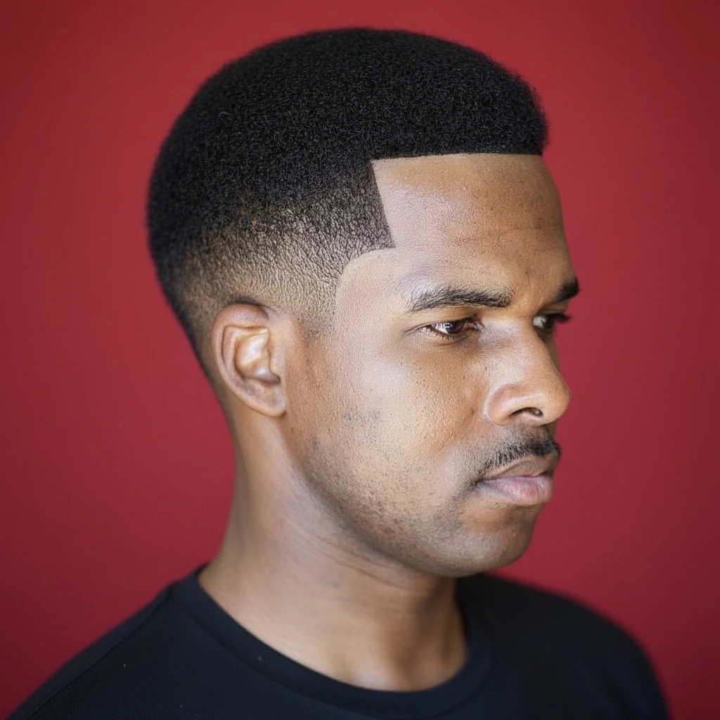 Men's Low Fade Haircut with Curly Hair for a Clean Look