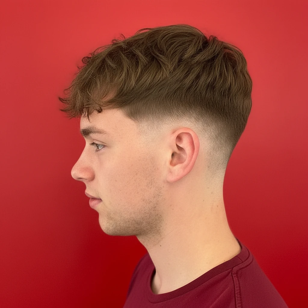 Corte Low Fade em Cabelo Liso com Acabamento Moderno