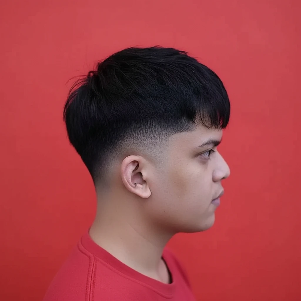Corte Low Fade em Cabelo Liso com Degradê Limpo