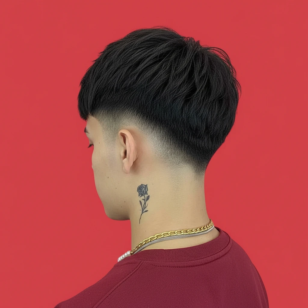 Corte Low Fade em Cabelo Liso com Degradê Limpo