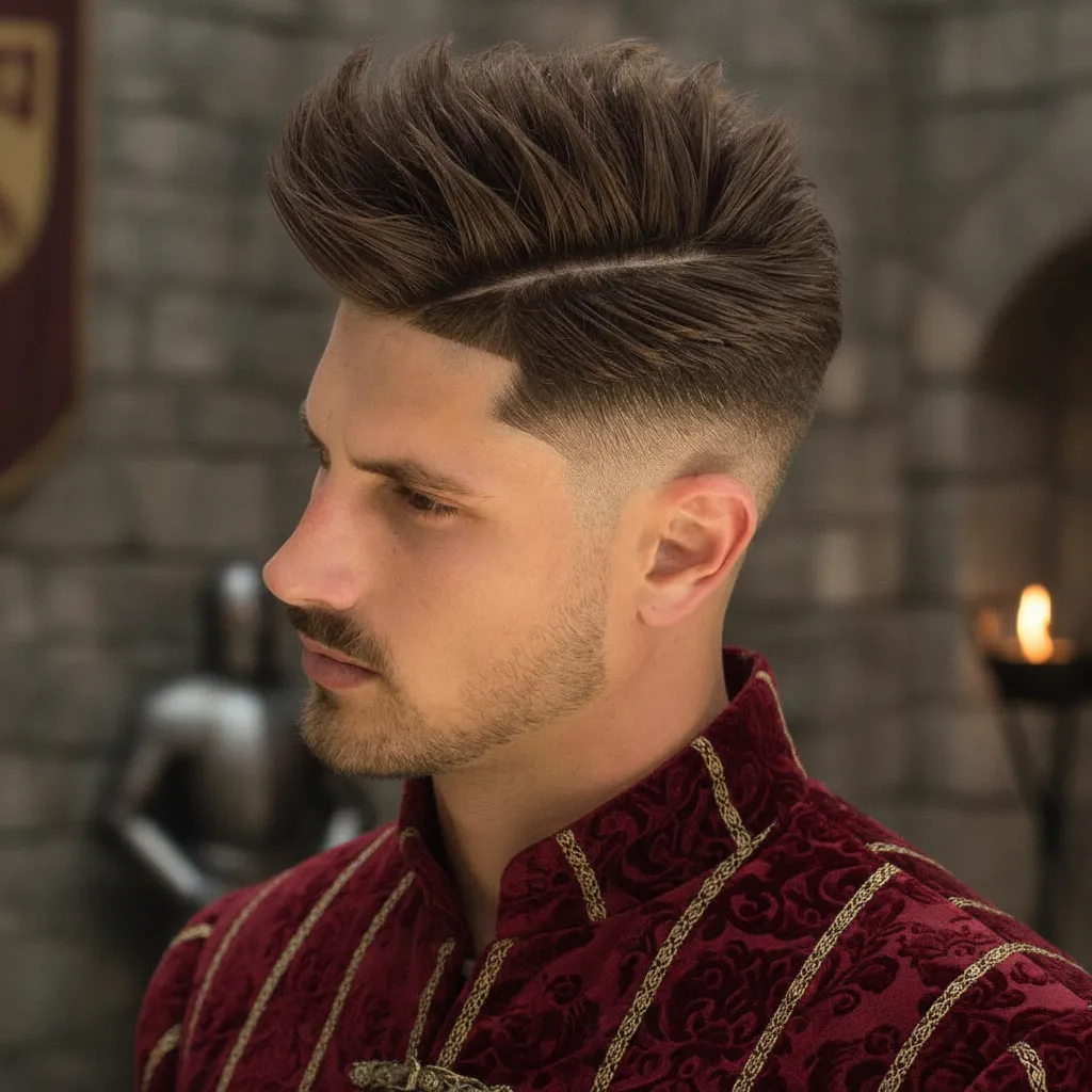 Men's Modern Low Fade Haircut with Straight Hair