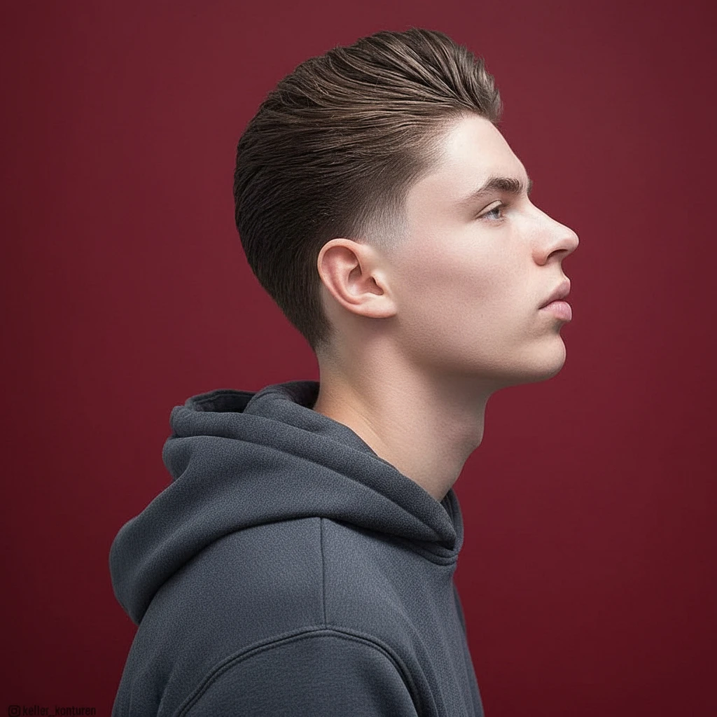 Modern Low Fade with Straight Hair