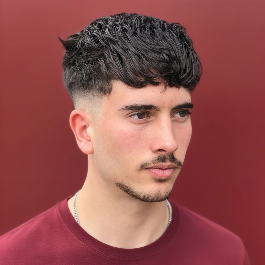 Men's Short Textured Cut with Low Gradient
