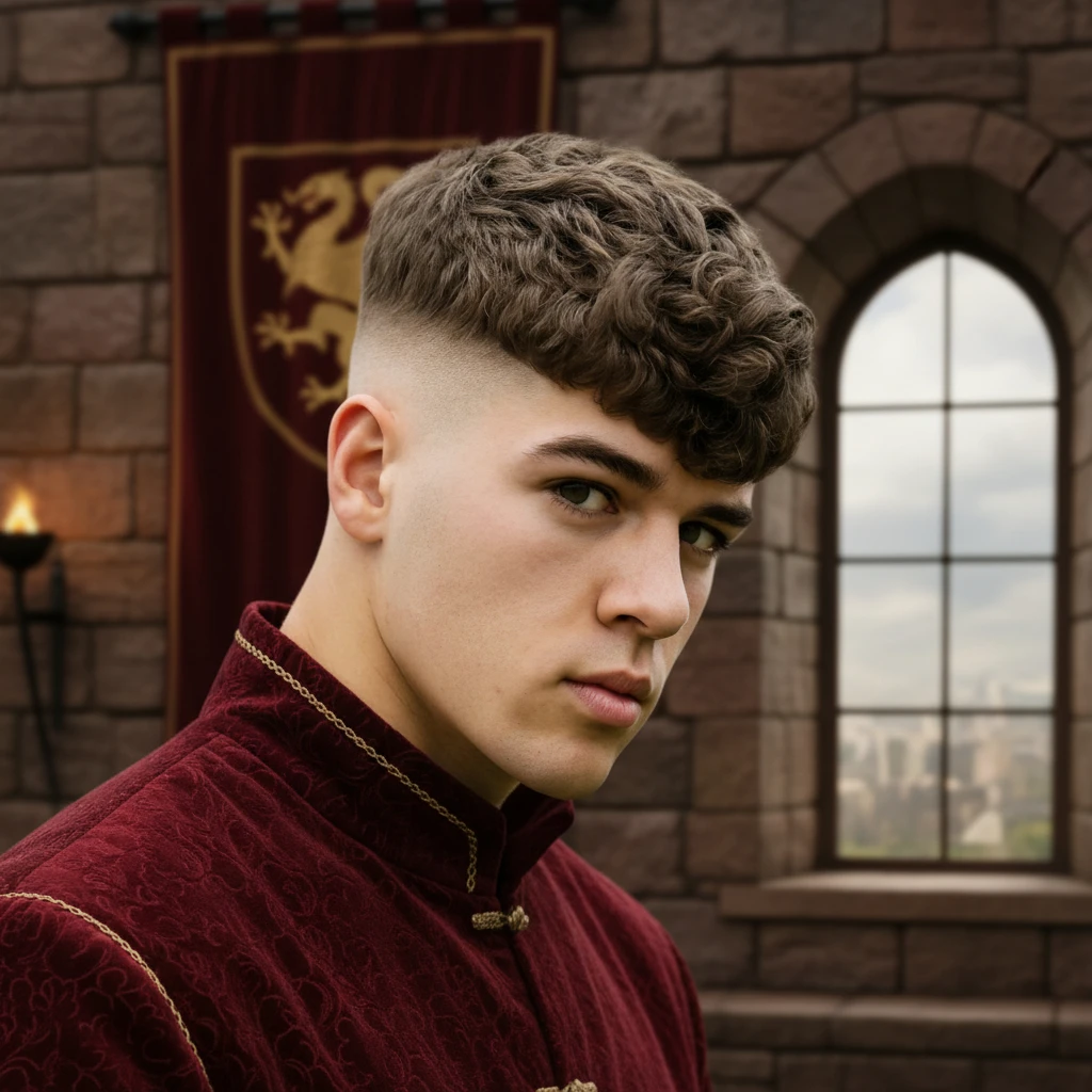 Men's Short Textured Cut with Gradient