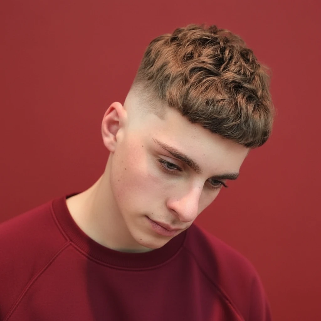 Short Men's Cut with Textured Gradient
