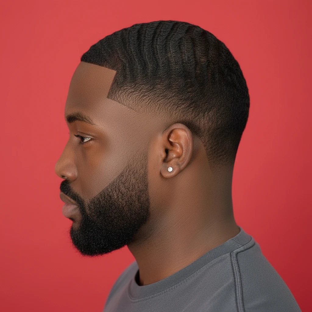 Corte Mid Fade com Degradê em Cabelo Liso