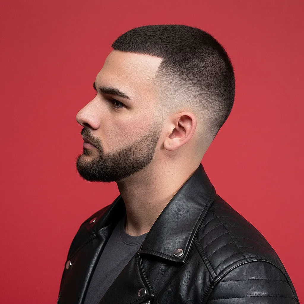 Corte Mid Fade em Cabelo Liso com Acabamento Moderno