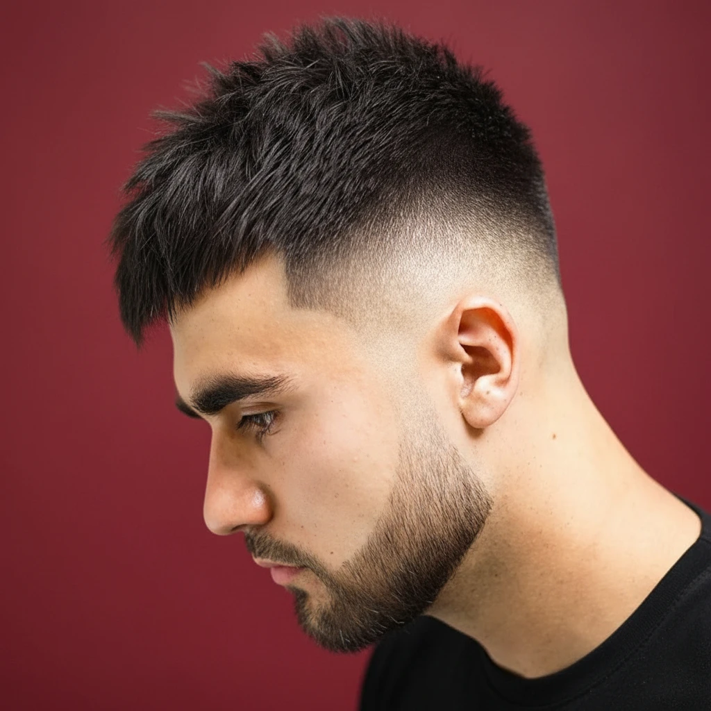 Corte Mid Fade em Cabelo Liso com Degradê Limpo