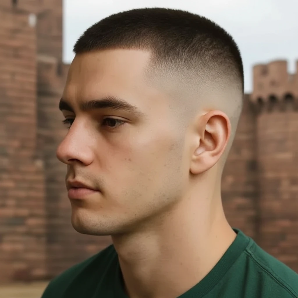 Men's American Crew Cut with Low Fade