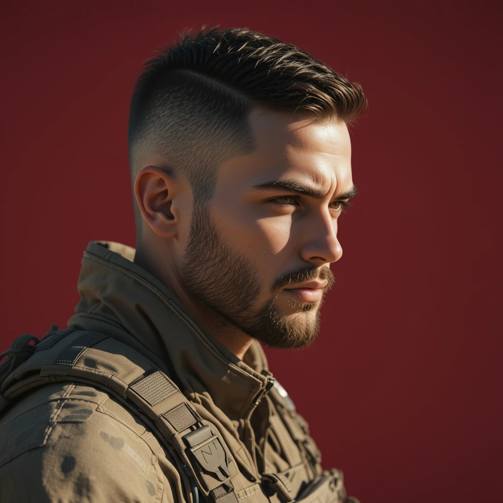 Brazilian Military Cut with Low Gradient