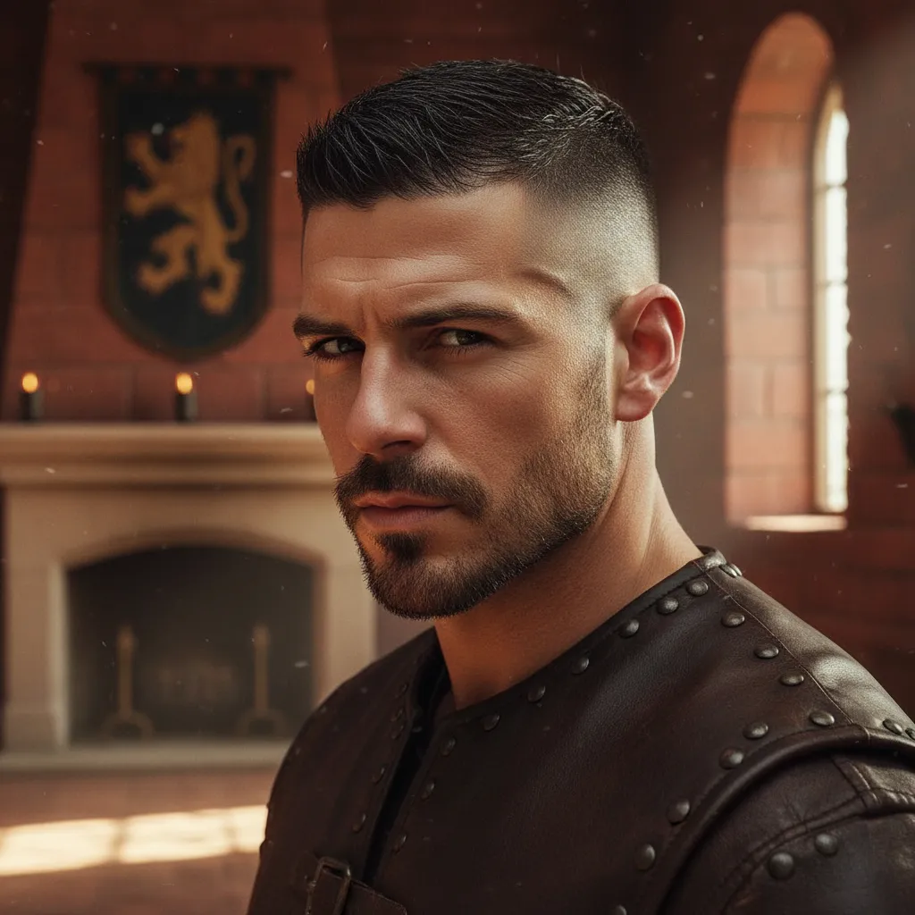 Corte militar brasileño con degradado bajo