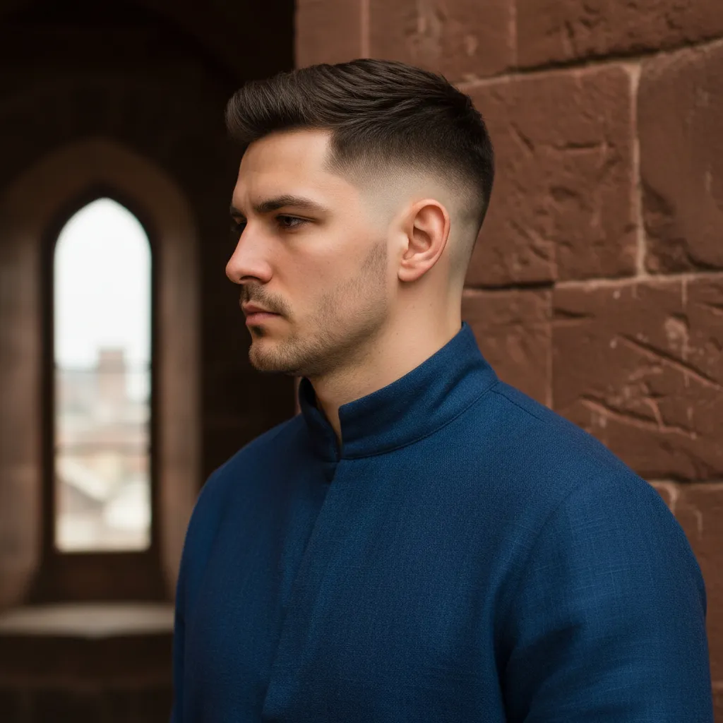 Men's Modern Military High Fade Haircut