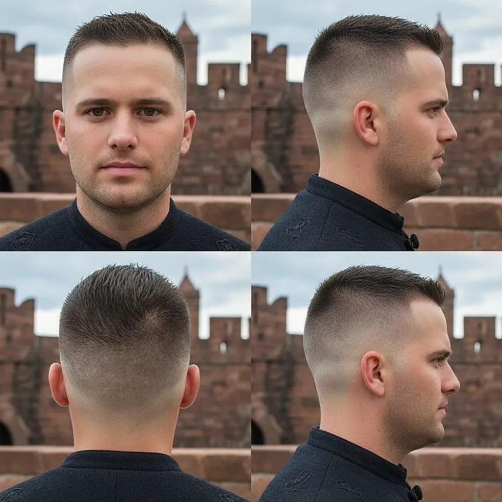 Corte Militar Moderno com Degradê Baixo