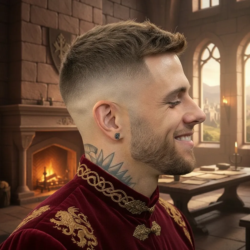 Corte militar moderno con degradado bajo.