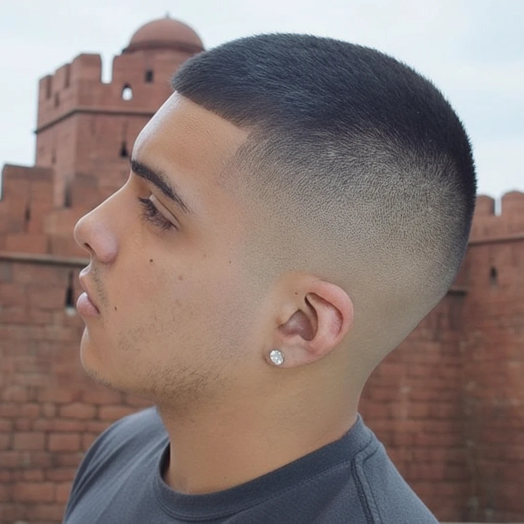 Corte Militar Moderno com Degradê Baixo