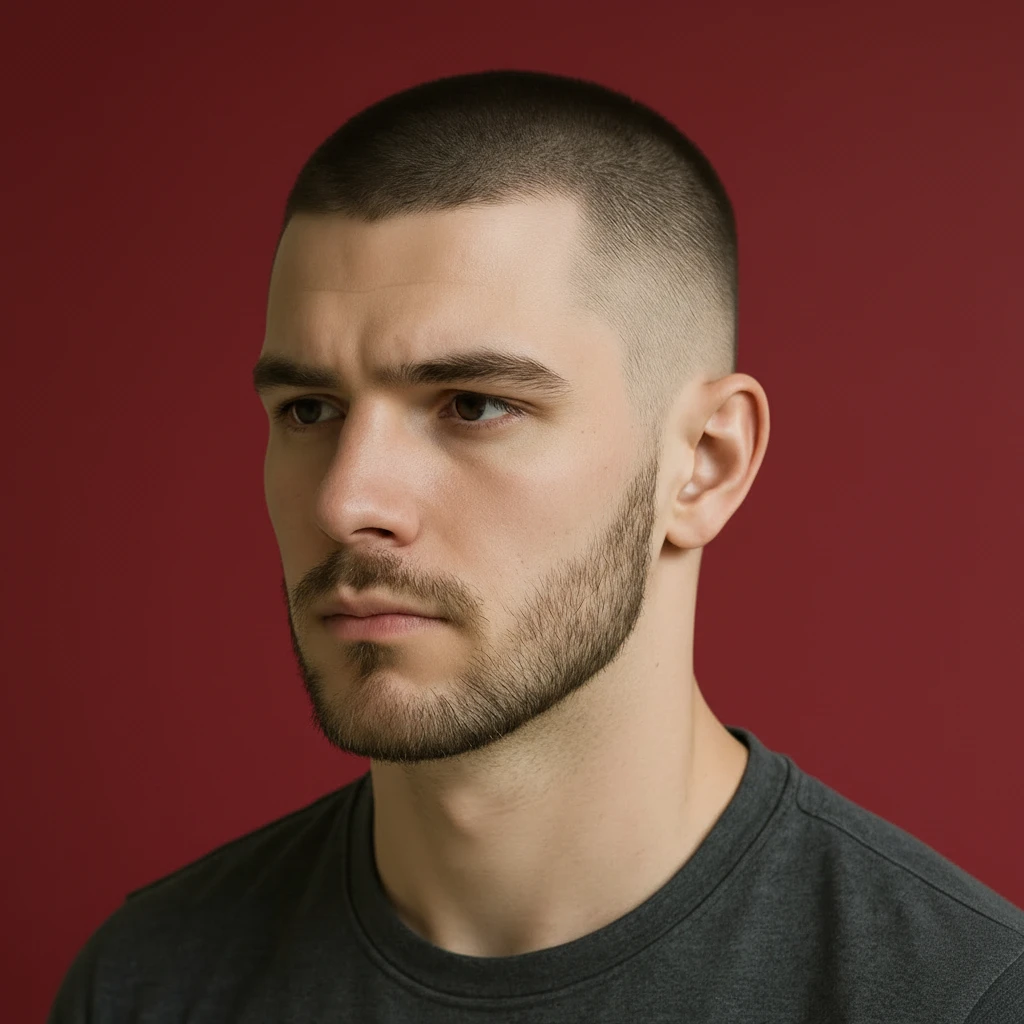 Corte Militar Moderno com Degradê Baixo