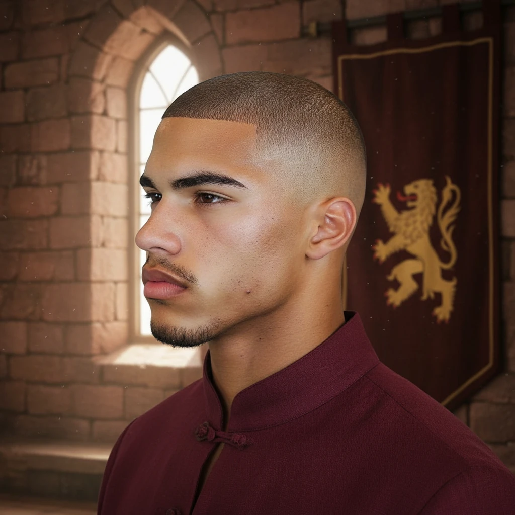 Corte militar moderno con degradado bajo.