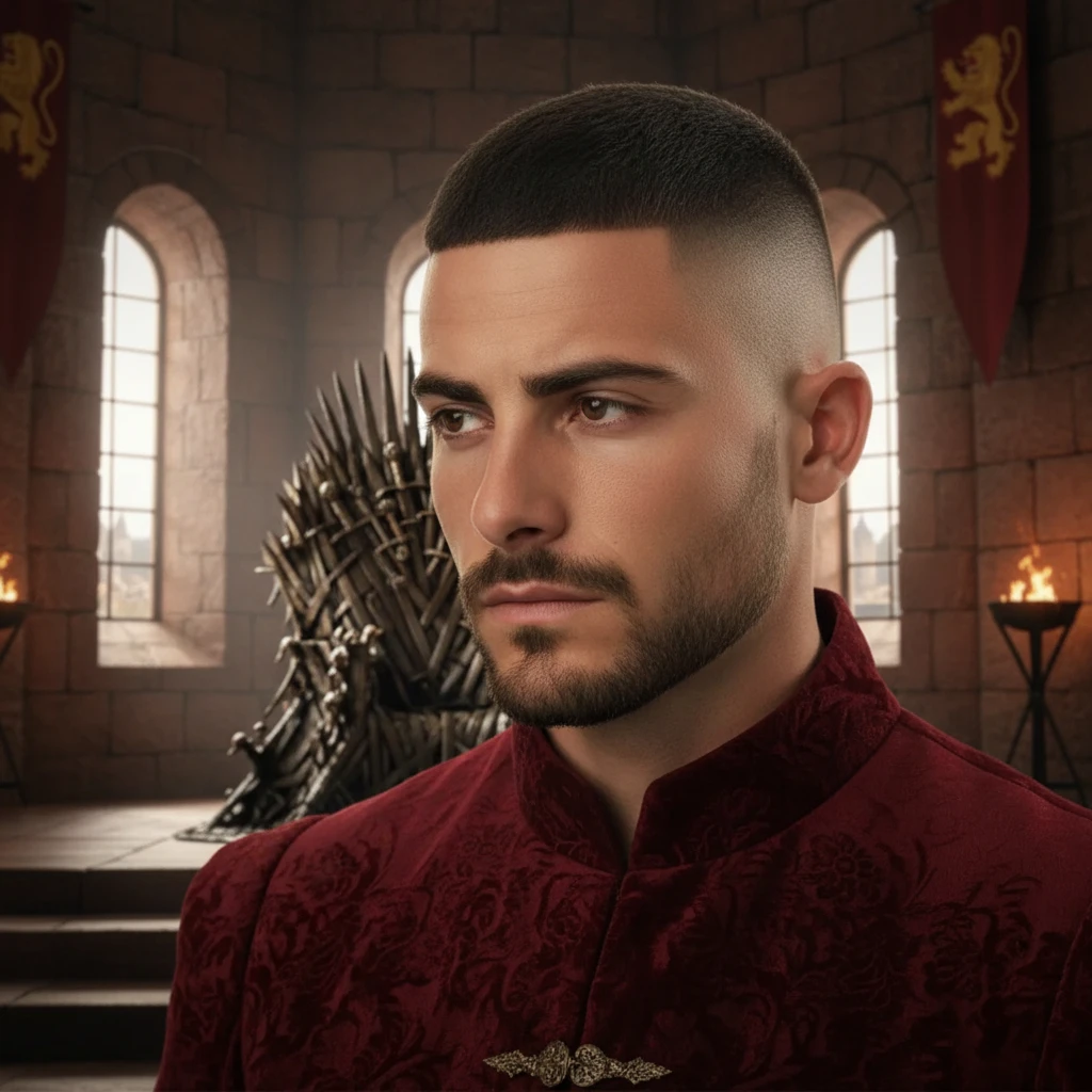 Men's High Fade Military Haircut with Straight Hair