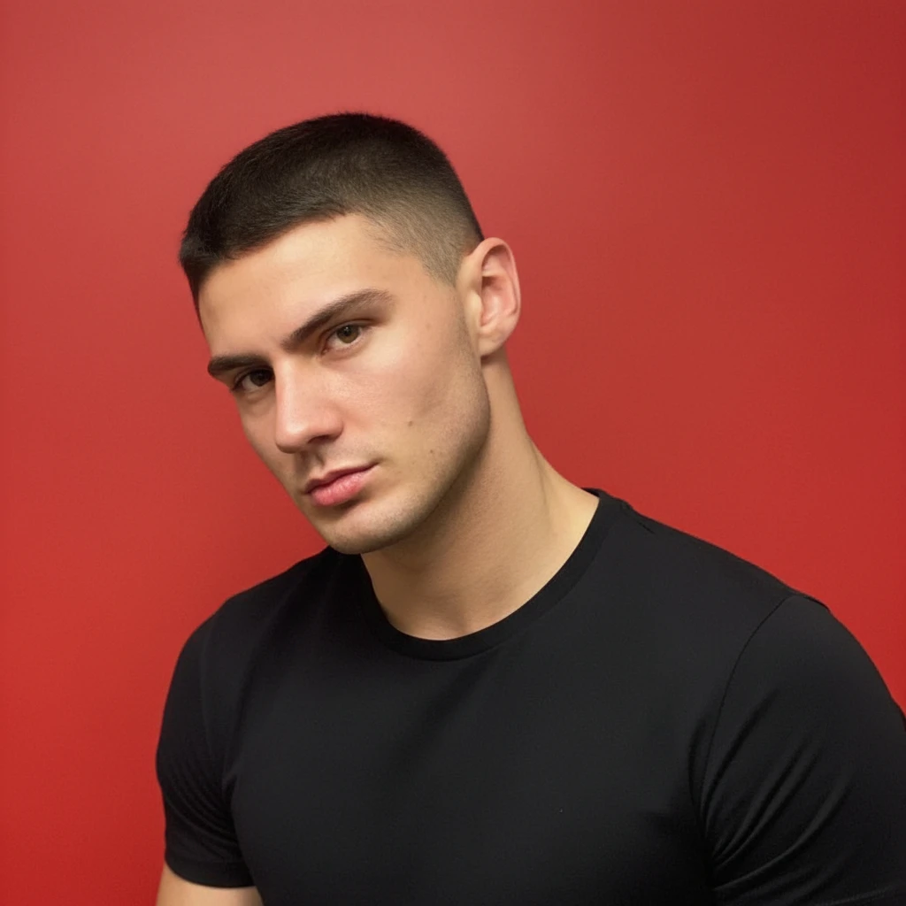 Men's Low Fade Haircut with Straight Hair