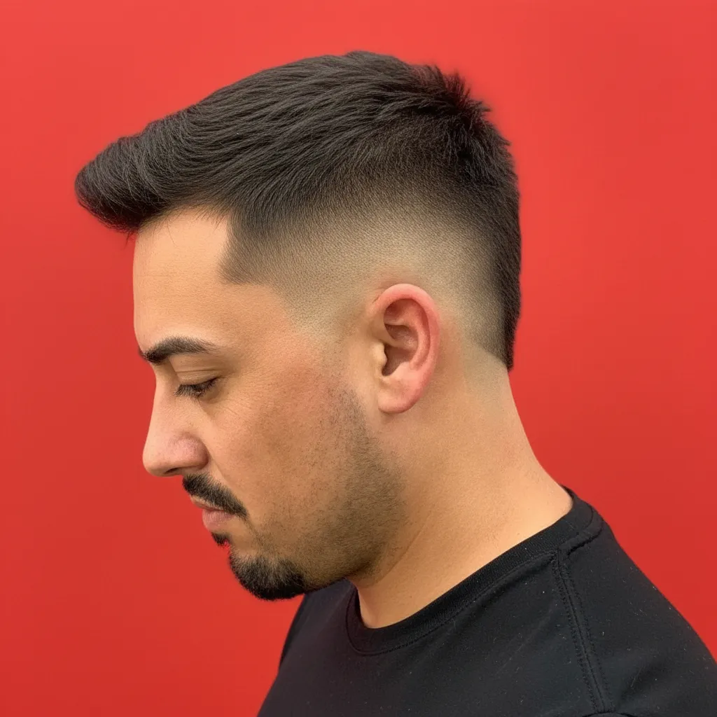 Corte Mohawk disfrazado con gradiente bajo