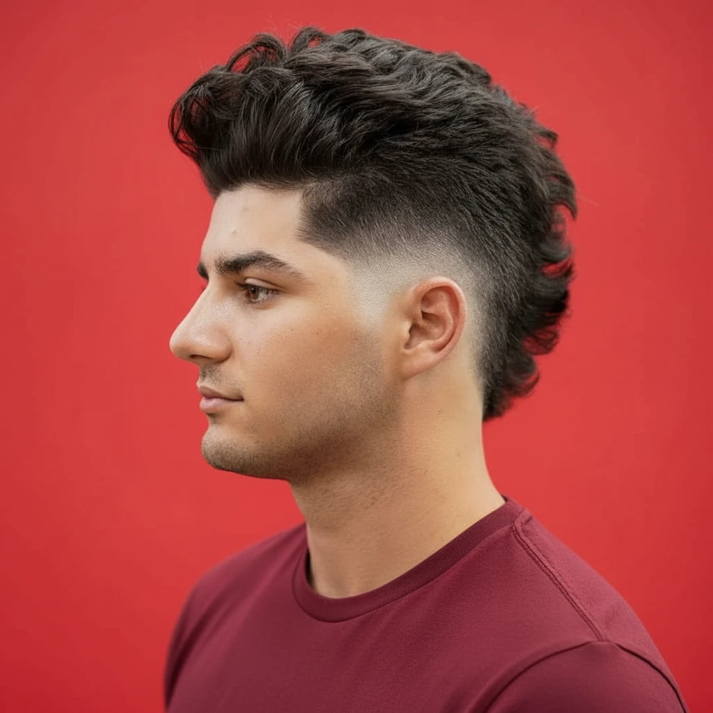 Corte Moicano com Degradê Baixo