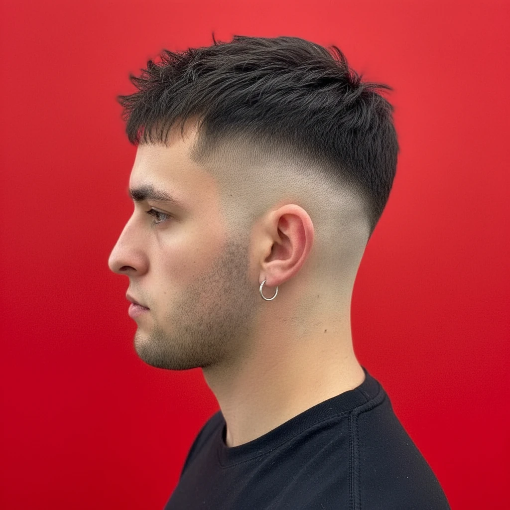 Corte Moicano com Degradê Baixo