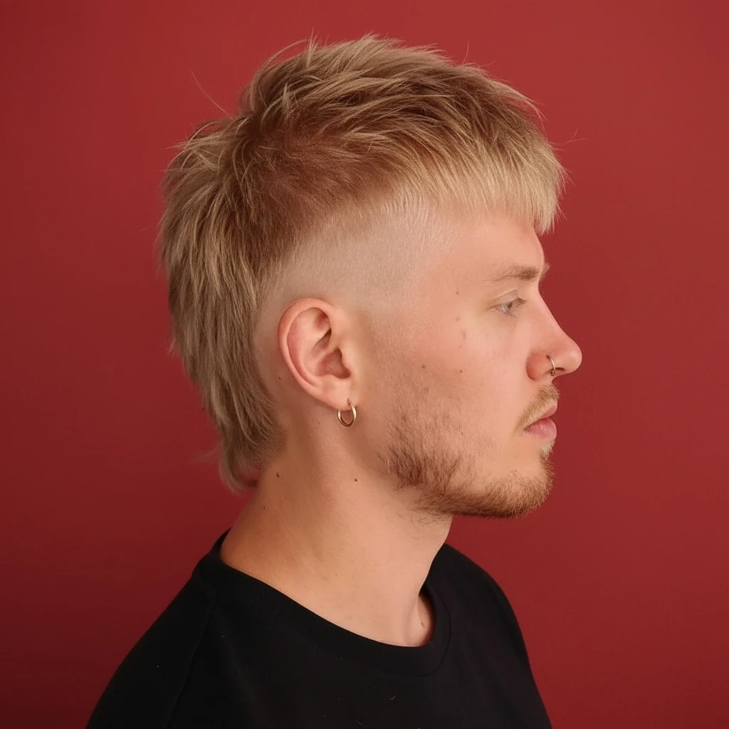 Corte Moicano com Degradê Lateral