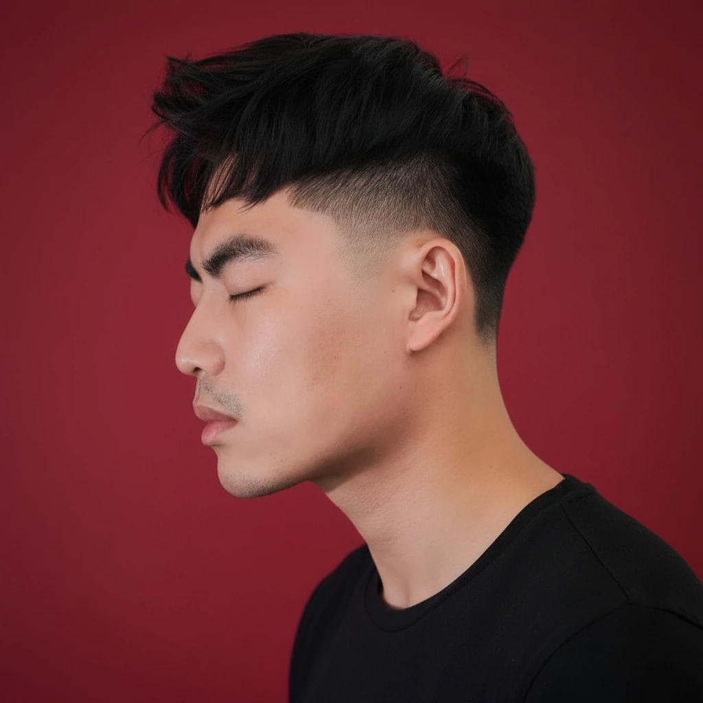 Corte Moicano com Degradê Lateral