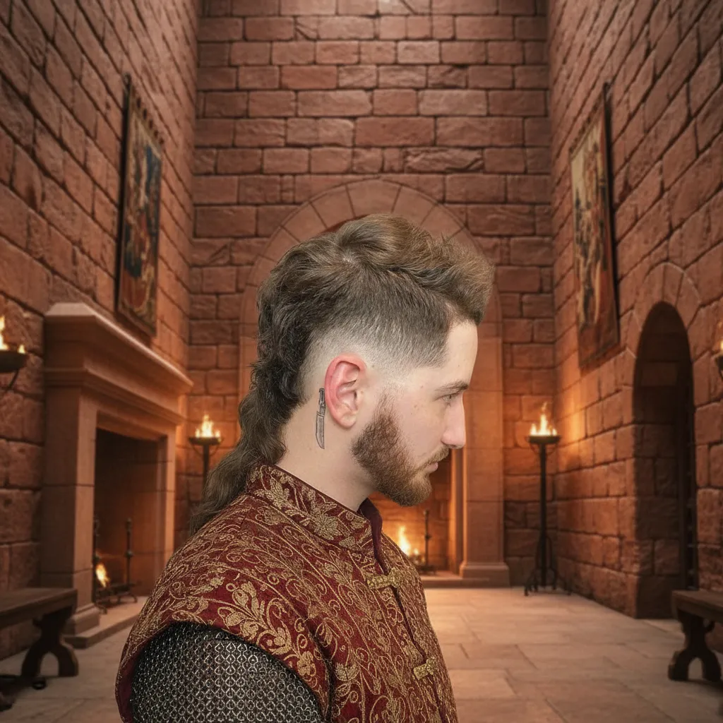 Mohawk Cut with Modern Gradient on Straight Hair