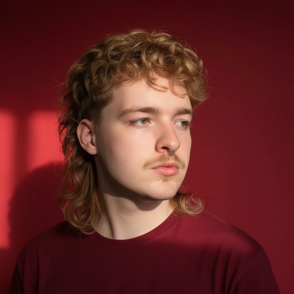 Corte Mullet Masculino Texturizado em Cabelo Liso