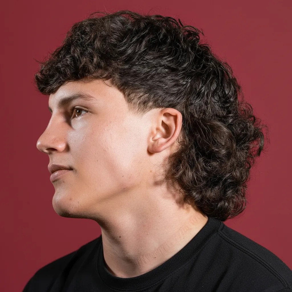 Corte Mullet Masculino com Textura