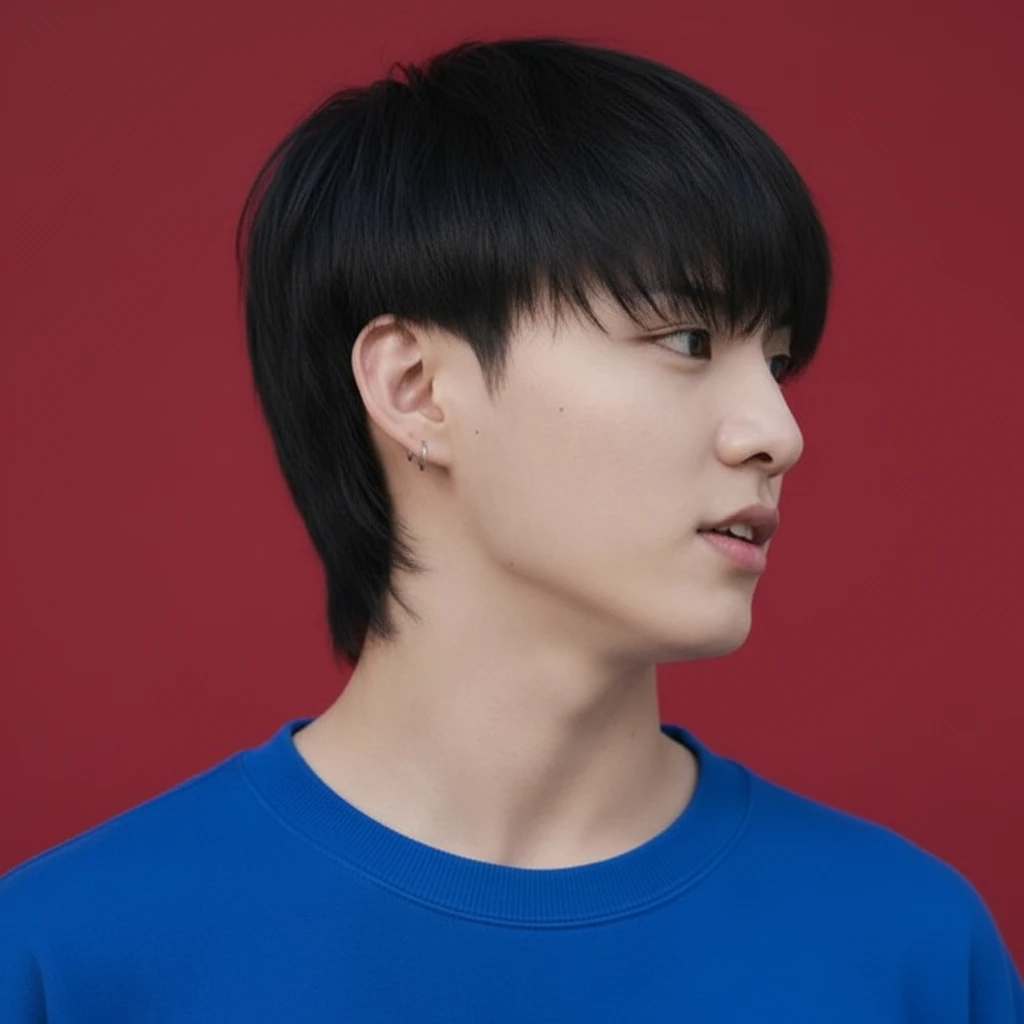 Corte salmonete para hombre en cabello lacio