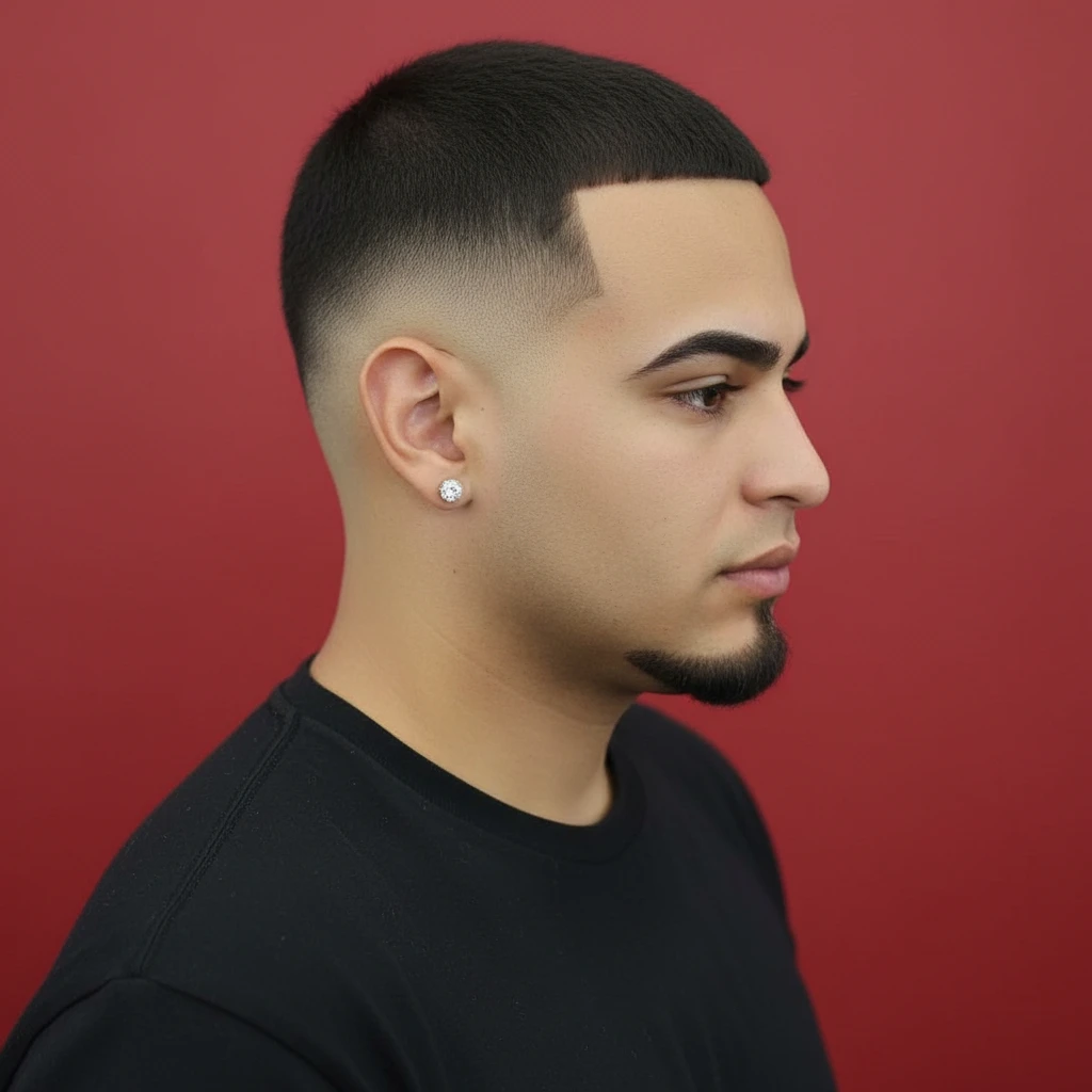 Men's Dress Cut with Low Gradient on Straight Hair