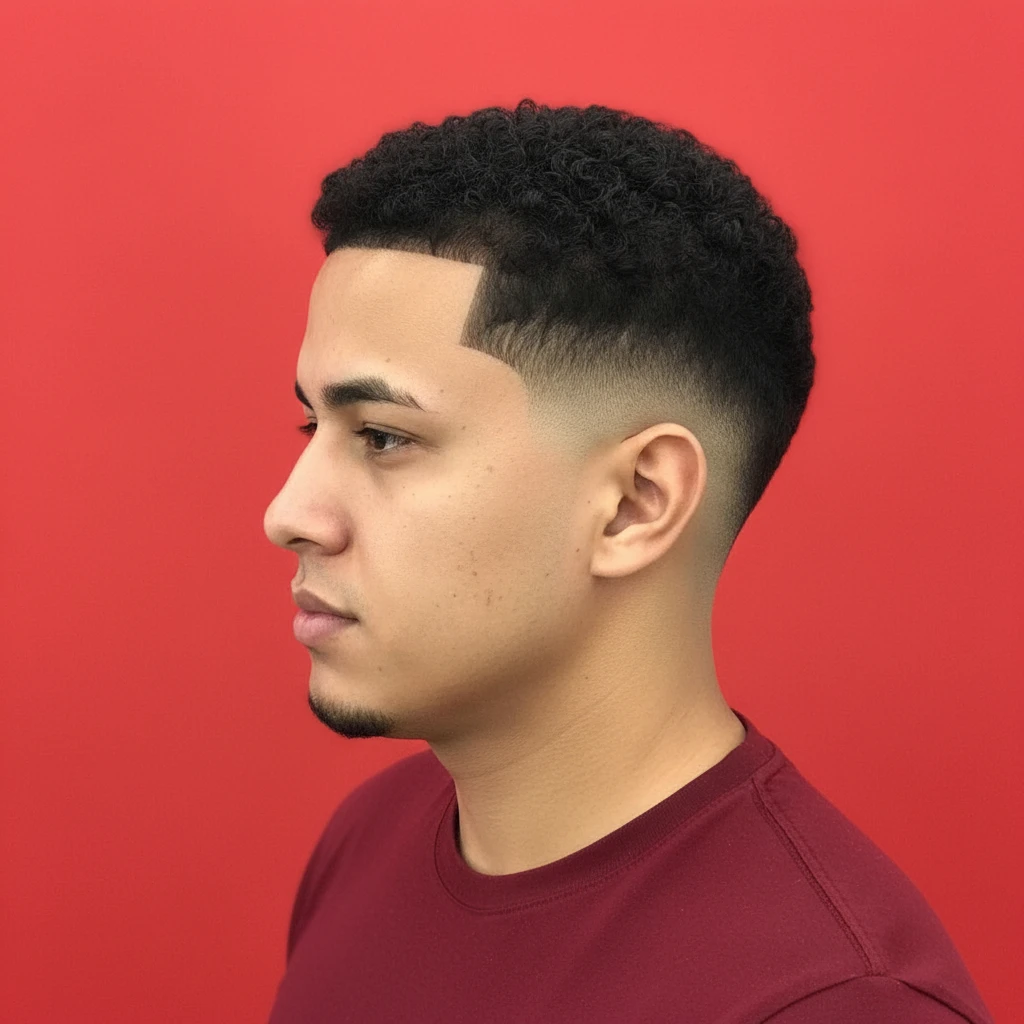 Corte Social Masculino com Degradê e Cabelo Crespo
