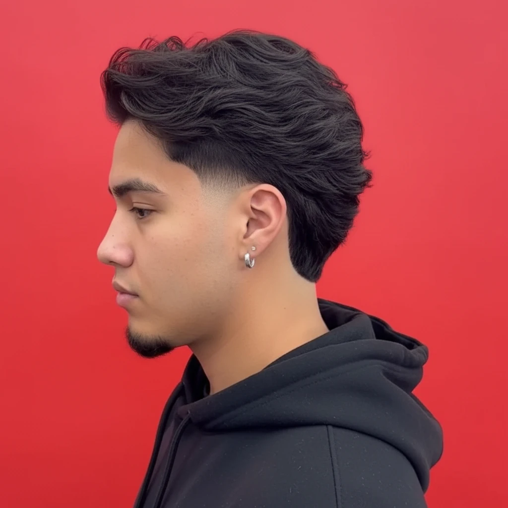 Corte Social Masculino com Degradê e Textura