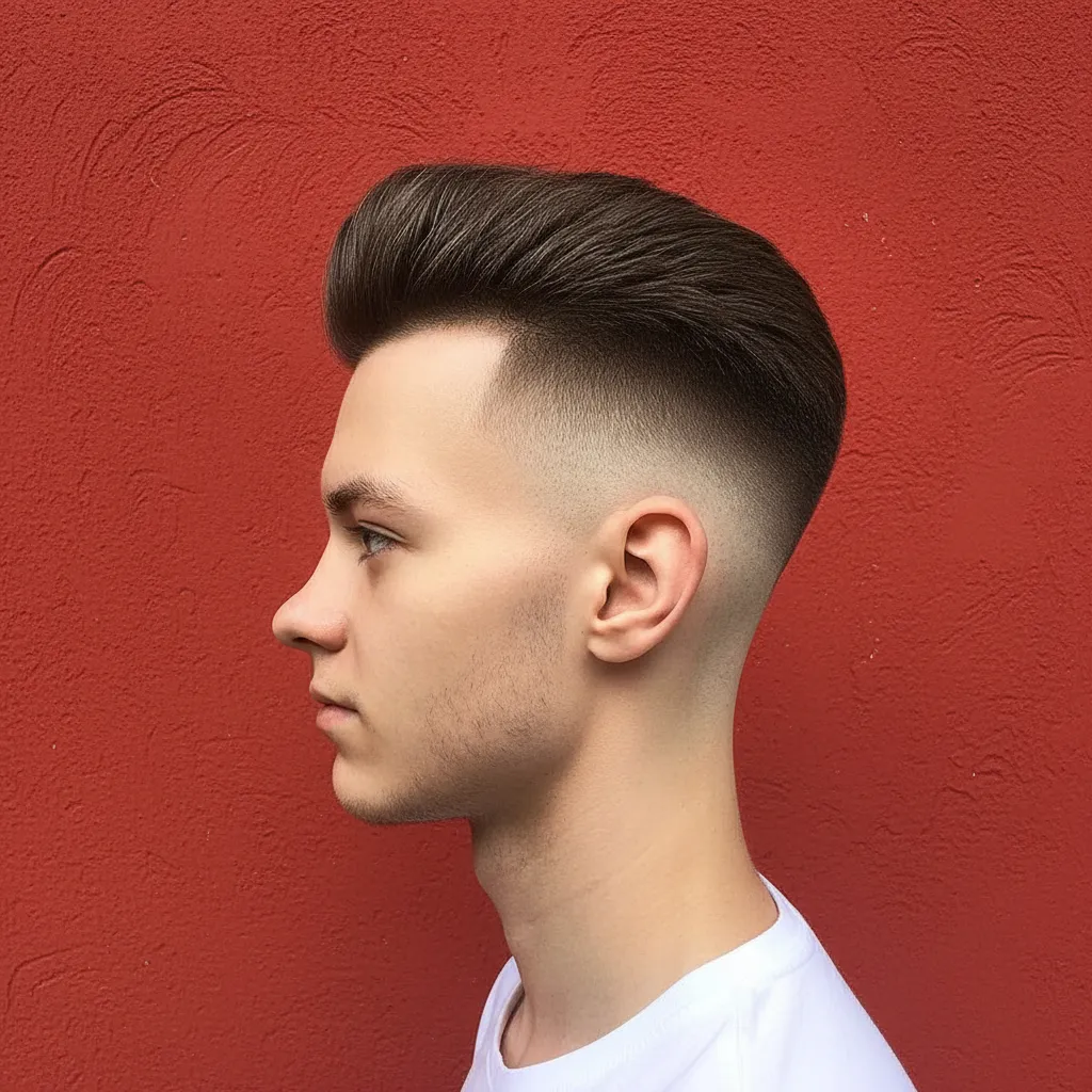 Corte Taper Fade com Degradê Alto em Cabelo Liso
