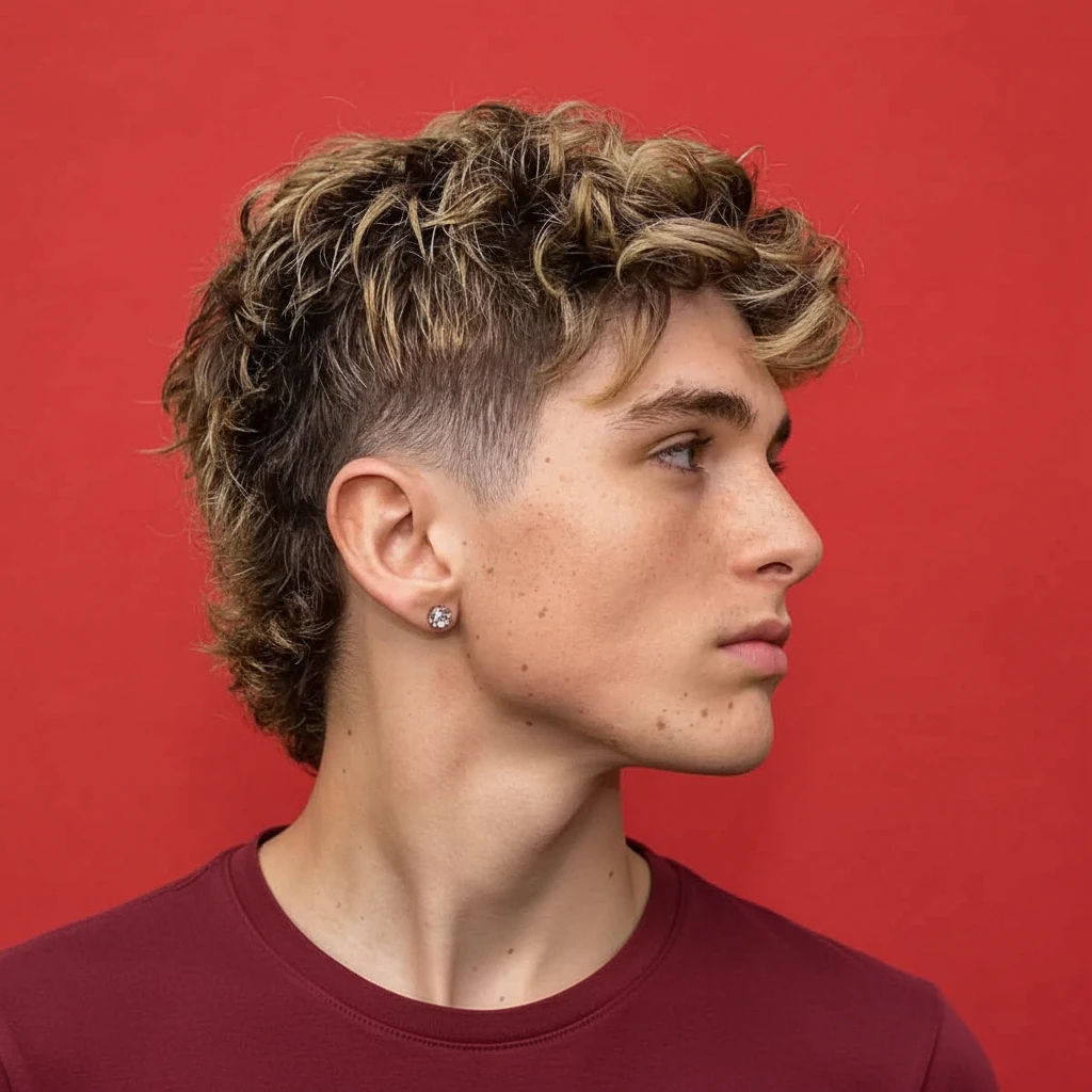 Corte Taper Fade com Degradê em Cabelo Cacheado
