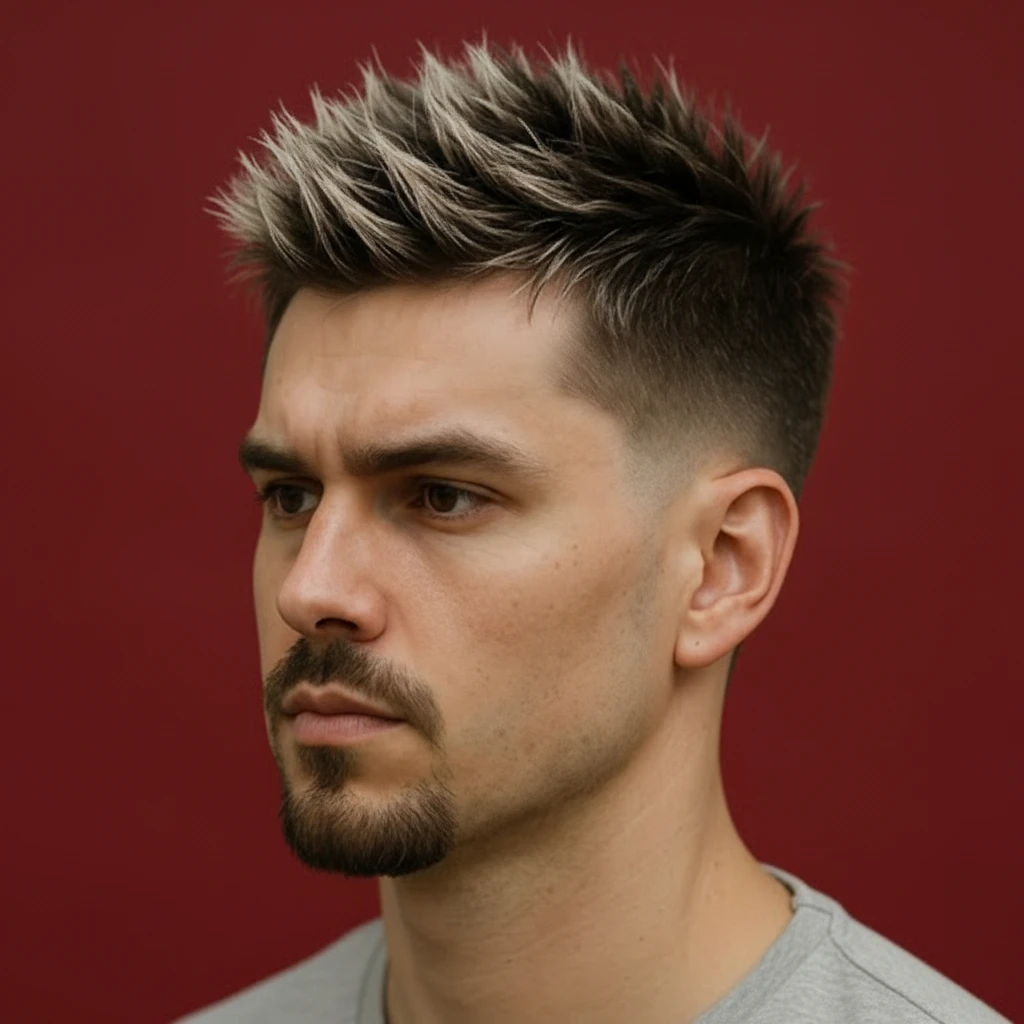 Taper Fade Cut with Gradient on Straight Hair