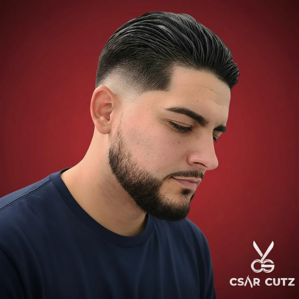 Corte Taper Fade com Degradê em Cabelo Liso