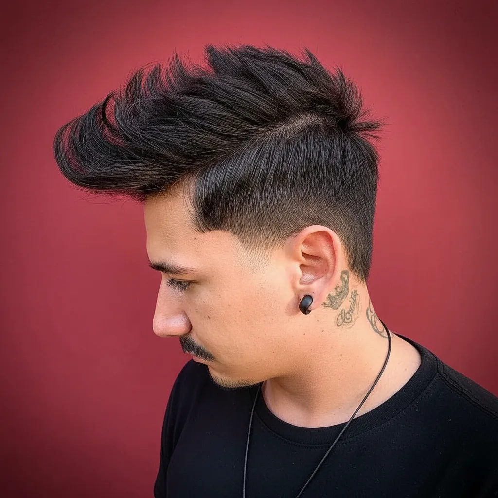 Corte Taper Fade com Estilo Moderno em Cabelo Liso