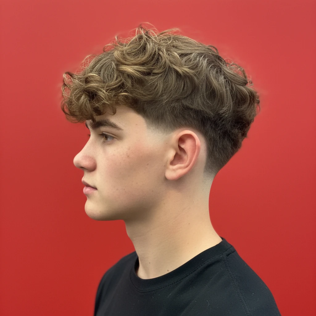 Taper Fade Cut on Curly Hair