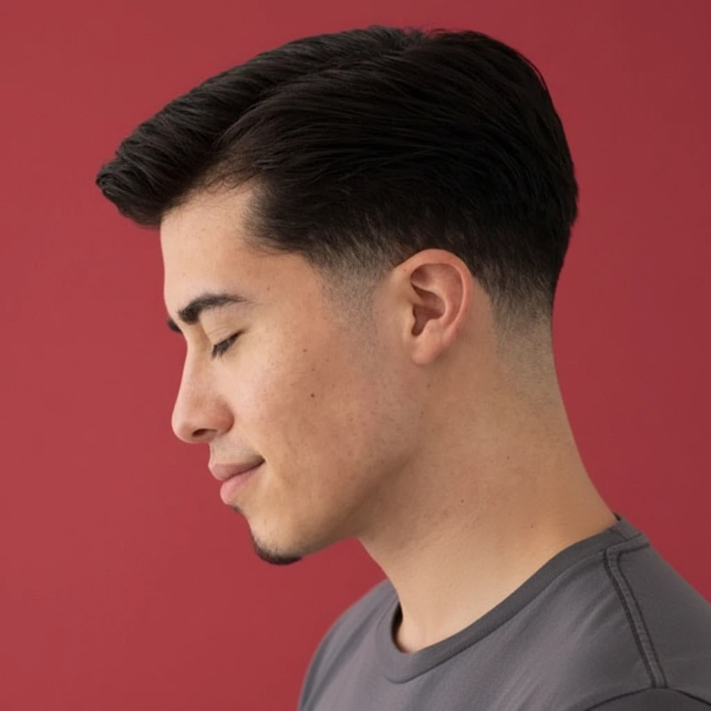 Taper Fade Cut on Straight Hair with Gradient